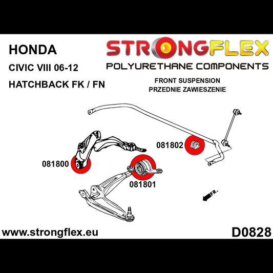 086247A: Kit de silentblocks SPORT para suspensión delantera y eje trasero