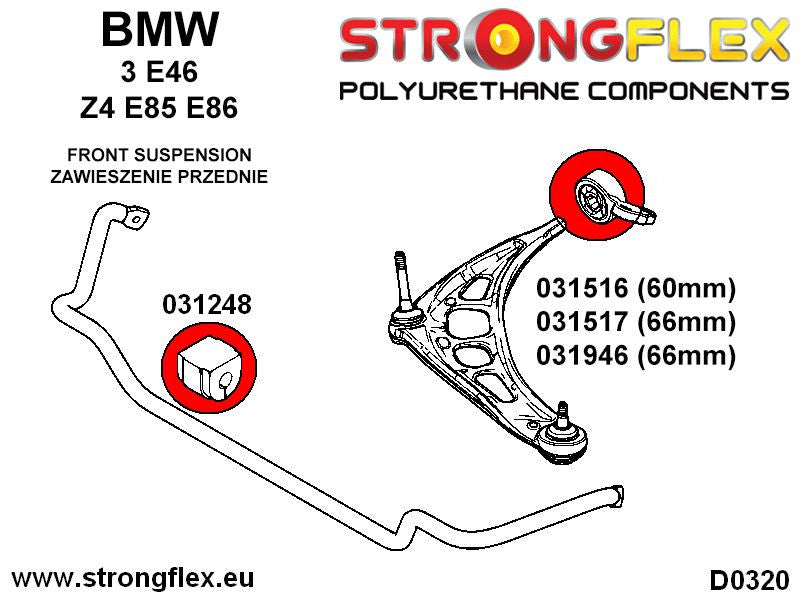 031946A: SILENTBLOCK BRAZO INFERIOR DELANTERO bushes - eccentric 66mm SPORT