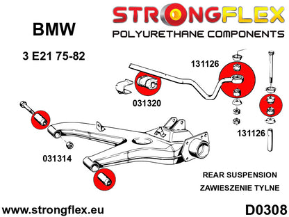 036098B: KIT DE SILENTBLOCKS DE SUSPENSION COMPLETA E21